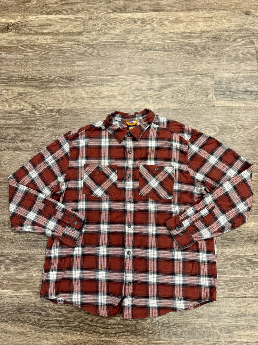 Timberland PRO Woodfort Flex Flannel Shirt Men’s XXL Red Plaid Workwear